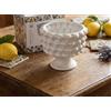 Mondocreazioni Vaso mezza pigna in ceramica porta fiori soprammobile colorato gic (Bianco, 20 x 18 CM ART 862496)