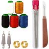HAIKISR 41 Pezzi Aghi per Cucire a Mano, Kit Punch Needle e Cucito Portatile, Aghi in Acciaio con Infila-Ago, Set Completo per Riparazioni e Principiant