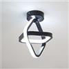 Goeco Plafoniera LED Soffitto Quadrato 22W 2700LM 6500K, Nero