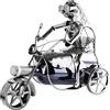 Brubaker Supporto per Bottiglie di Vino Motociclista - Trike Tricycle Sculpture Bottle Stand - Regalo di Vino in Metallo per Gli Appassionati di Moto