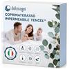 DOLCI SOGNI Coprimaterasso Impermeabile in Fibra Naturale Tencel - Coprimaterasso Antiacaro e Ipoallergenico - Traspirante e Termoregolatore - Copri Materasso Matrimoniale 160x190 cm