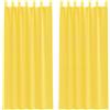 vidaXL Tende in Voile con Passanti 2 pz Giallo 140x225 cm, Tenda a Rete, Tenda Trasparente, Voile per Finestra, Trattamento Finestra, Tenda Pura Voile