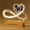 velquessa Regalo personalizzato - Cornice con foto personalizzata il tuo con Testo Nome cornice foto personalizzato Acrilico con Base in Legno San Valentino regali personalizzati per Donna e Uomo Compleanno