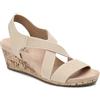 LifeStride Womens^Women's Mexico Wedge Sandal, Bone, 7 W US