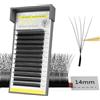 SEEDEW Estensione delle ciglia 5D sottile, V5D 0,07 mm D Curl MIX 8-15 mm, 12 file/vassoio, W/V forma micro e piccole ciglia 5D per Lash Tech, artisti, salone di bellezza (S5D nero-0,07-D-MIX8-15 mm