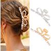 Zoestar Fermagli per capelli con strass dorati, accessori per capelli da donna (confezione da 2)