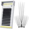 SEEDEW LU Curl U4D - Estensione per ciglia 4D, 0,07 mm, MIX 8-15 mm, 12 file/vassoio, a forma di U 4D per Lash Tech, artista, salone di bellezza (U4D nero-0,07-LU-MIX8-15 mm), tipo: U4D