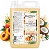 BEAUTIONA Sapone in schiuma, 5 l, Peach & Coconut, tanica di ricarica per dispenser di sapone in schiuma, sapone liquido per mani e corpo, fragranza pesca e cocco
