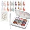 Generico Gel artigianale per unghie in 9 colori - Smalto sfumato a lunga durata, formula sfumata, finitura professionale, kit manicure sfumato | Set per l'arte delle unghie per il salone di casa, viaggio, matr