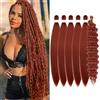 Ohobloom Hair A48 Braiding Hair Pre Stretched Boho Hair for Braiding Prestretched Ez Braid Hypoallergenic Synthetic Knotless, adatti all'uso quotidiano e alle feste 16 Inch