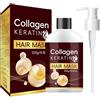 MeiPlumLai Trattamento per capelli al collagene, riparazione profonda per capelli secchi e danneggiati, aiuta a prevenire doppie punte e rotture, maschera per trattamento proteico ntense per ricci o lisci