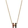 Hermes Mini Pop H Rocabar Pendant Women's Necklace Two-Tone Gold 156332610 [U]