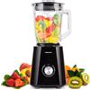 Mellerware - Mixy frullatore a tazza! 1500 W | Caraffa in vetro da 1,5 l | 2 velocità + TURBO | Processore alimentare professionale con lame a 6 lame | Rompighiaccio | Nero