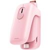WANGCL Mini sigillatore per sacchetti 2 in 1 Sigillatrice sottovuoto a caldo portatile e taglierina con cordino protettivo per alimenti utilizzato per sigillare sacchetti di plastica per (rosa)