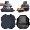 POFIBO Airfryer Accessori per Ninja CRISPi FN101EU, Stampo in silicone protettivo per superficie di lavoro per Ninja Crispi FN101EUGY, FN101EUST e FN101EUSG, riutilizzabile Airfryer Stampo in silicone