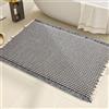 AIBIIN Tappetino da bagno a nido d'ape, super assorbente, antiscivolo, lavabile in lavatrice, con retro in gomma, per soggiorno, bagno, zerbino, blu e giallo chiaro, 45,7 x 76,2 cm