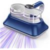Evoliq Aspirapolvere portatile, potente aspirapolvere vibrante per materassi con luce UV-C e display a LED, filtro HEPA, aspirapolvere portatile senza fili per letto, tappeti, divani, culla, cuscini