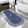 SOLIC Tappeto bagno,Asciugatura Rapida Antiscivolo Tappetino Bagno Assorbente,Tappetino da Bagno Antiscivolo Lavabile per Doccia, Cucina (Blu, 60x150cm)