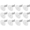 sourcing map 100 perni per orecchini a perno, 10 mm, in acciaio inox, piatti, con chiusura a farfalla, per gioielli fai da te, colore argento