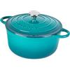 nuovva Casseruola in Ghisa Smaltata, Pentola Olandese Antiaderente con Coperchio, Induzione/Gas/Forno, Cottura Omogenea - 4.7 Liter 28cm Turchese - da Nuovva