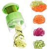 Hotainoys Spiralizzatore portatile per verdure, affettatrice a spirale compatta 3 in 1 con impugnatura ergonomica, macchina per spaghetti di zucchine facile da usare e pulire per carote, cetrioli e patate