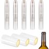 sourcing map 150 capsule termorestringenti in PVC, 30 mm x 60 mm, per bottiglie di vino, tappi termorestringenti per bottiglie di vino, cantine e cucina di casa, oro/trasparente