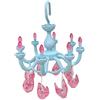 Folpus Stendibiancheria Appendiabiti per Calzini Supporto Girevole Stendino con Clip con 8 Mollette per Bucato Leggero Adatto per Stenditoio Esterno E Bagno, Blu