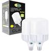 CLAR - Lampadina LED E27 Potente 50W, Luce Fredda 6500K (Confezione da 2)
