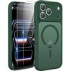 TQIAHF Magnetica Cover per iPhone 17 Pro Max con 2 Pellicola Vetro Temperato Protezione Schermo Compatibile con Magsafe Case Militare Antiurto Opaca Telefono Custodia per iPhone 17 Pro Max,Verde