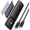 ORICO Case SSD M2 NVMe SATA, Alluminio Adattatore M.2 NVMe USB 3.2 Gen2 10Gbps PCIe, 5Gbps SATA M-Key (B+M Key), Supporto UASP Trim, Enclosure Lettore M2 per SSD Size 2242/2260/2280- PWDM2-BK