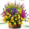 TSTWETO 20 fiori artificiali per esterni, piante artificiali per esterni, fiori finti resistenti ai raggi UV, piante finte in plastica per portico, finestra, vaso da giardino