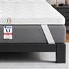 Komfortec Topper Materasso Gel 140x200 cm, 5 Zone, H3/H4, Alto 7 cm