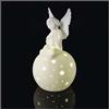 EMOS Decorazione a LED bianco in ceramica angelo, decorazione luminosa con effetto stella luminosa, per interni, luce bianca calda, funzionamento a batteria (2 batterie AA non incluse)