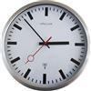 Unilux Stazione Orologio da Parete da Ufficio, meccanismo Silenzioso radiocomandato al Quarzo, Ø 30 cm, Metallo/Bianco