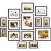 Giftgarden Confezione da 14 cornici nere con passepartout per foto di varie dimensioni, set di cornici opache assortite, tra cui due 28 x 35 cm, sei 20 x 25 cm, sei 12 x 18 cm, 6 cornici da galleria