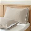 ECOMMERC3 | Federa per cuscino 45 x 85 cm Pack 2 100% cotone - Federa per cuscino in lino morbidezza e freschezza per un riposo traspirante, ipoallergenico e durevole