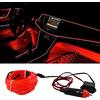 Generic 2М Striscia LED Rosso Auto con Porta USB 12v Accessori Auto Adatto a Qualsiasi Modello di Auto Luci Ambiente Decorativa