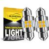 Ruiandsion 4 PCS Lampadina LED 31mm 6-30V CC Non Polare con Chip di Decodifica | 400LM 4300K Bianco Caldo Senza Errori per Luce Auto Interna Plafoniera Lettura Bagagliaio