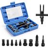 MIUUIPI Set di 10 utensili per estrattori di cuscinetti, set di estrattori per cuscinetti interni di moto, set di utensili per cuscinetti ruota moto, estrattore per cuscinetti interni per moto 8-25 mm, set di