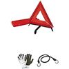 farbrothersonline COMPATIBILE CON MINI MINI COUNTRYMAN TRIANGOLO PIEGHEVOLE D'EMERGENZA ROSSO FLUO CON BASE A CROCE E CUSTODIA RIGIDA,OMOLOGATO EUROPA