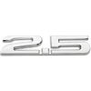 NLNKDTDPAK 3D Metallo Argento Nero Logo 2.0 2.5 Emblema Distintivo Auto Tronco Decalcomania Misura for Mazda 2.0 2.5 Stikcer Accessori(Silver 25)