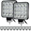antom 10 Pcs Faro da Lavoro Led Quadrato 4 pollici Faretti di Profondità Supplementari a Led per Trattore, Barca, Camper, Pick Up, Fuoristrada, Gokart