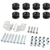 Generic Kit di montaggio per bauletto laterale moto, + acciaio, kit di montaggio portatile in metallo con rondella resistente all'usura, stoccaggio moto, installazione a sgancio rapido, modifica