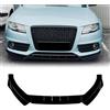 IDENUONA Spoiler labbro paraurti anteriore per Audi A4 S4 B8 Sline 2009-2012 nero