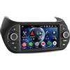 GONFEN Android 14 8-Core 4GB+64GB Autoradio GPS Navigatore per Fiat Fiorino/Qubo Citroen Nemo Peugeot Bipper Supporta Bluetooth 5.0 Wireless CarPlay Android Auto WiFi 4G DSP RDS Canbus 7 pollici Touchscreen