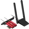 Ubit Scheda Wi-Fi 7 6338Mbps 6G+5G+2.4G con Bluetooth 5.4, 320 MHz 802.11be PCIe Scheda WiFi Tri-Band Adattatore di rete wireless per PC con 4K QAM MU-MIMO, ODDMA, Latenza ultra bassa, Win 11 (64bit