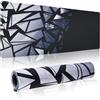 volumoon 900 x 400 x 3mm XXL Tappetino per Mouse Gaming, Mousepad con Base in Gomma, Tappetino Mouse Gaming Grande per Mouse e Tastiera (Nero)