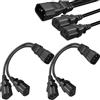 VISSQH IEC C14 a Doppio C13 Y Splitter con Adattatore di Prolungata