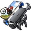 Brunexis Supporto Universale per Telefono per Bici, Moto e Monopattino Elettrico - Supporto Ammortizzante per Manubrio per Smartphone 4,7-7 Pollici, Rotazione 360°, Compatibile con Manubri da 18-70 mm