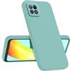 Longstong Custodia Compatibile con OPPO A73 5G (6.5), Sottile Antishock Personalizzata Design Minimalista - Ciano chiaro